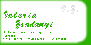 valeria zsadanyi business card